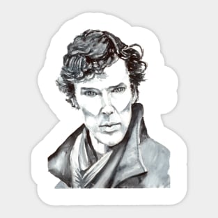 Sherlock watercolor illustration Sticker